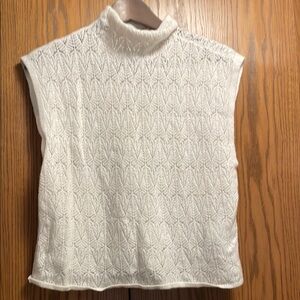 Abercrombie & Fitch White Textured Tank Top